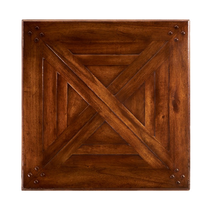 Square Parquet Topped Side Table