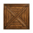 Square parquet topped side table with undertier