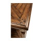 Square Parquet Topped Side Table with Undertier