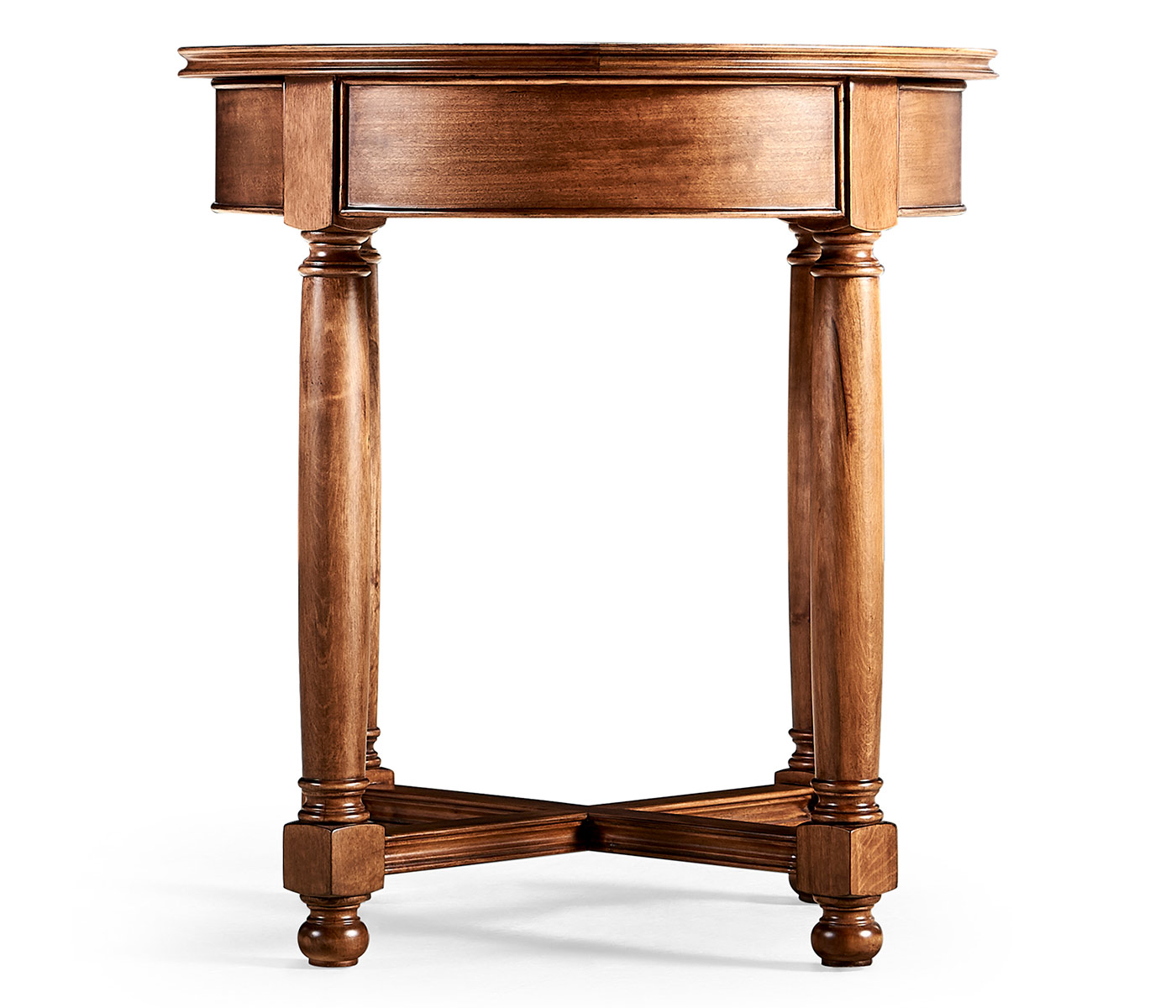 Round parquet topped side table for LDS - Taylorsville Temple