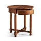 Round parquet topped side table for LDS - Taylorsville Temple