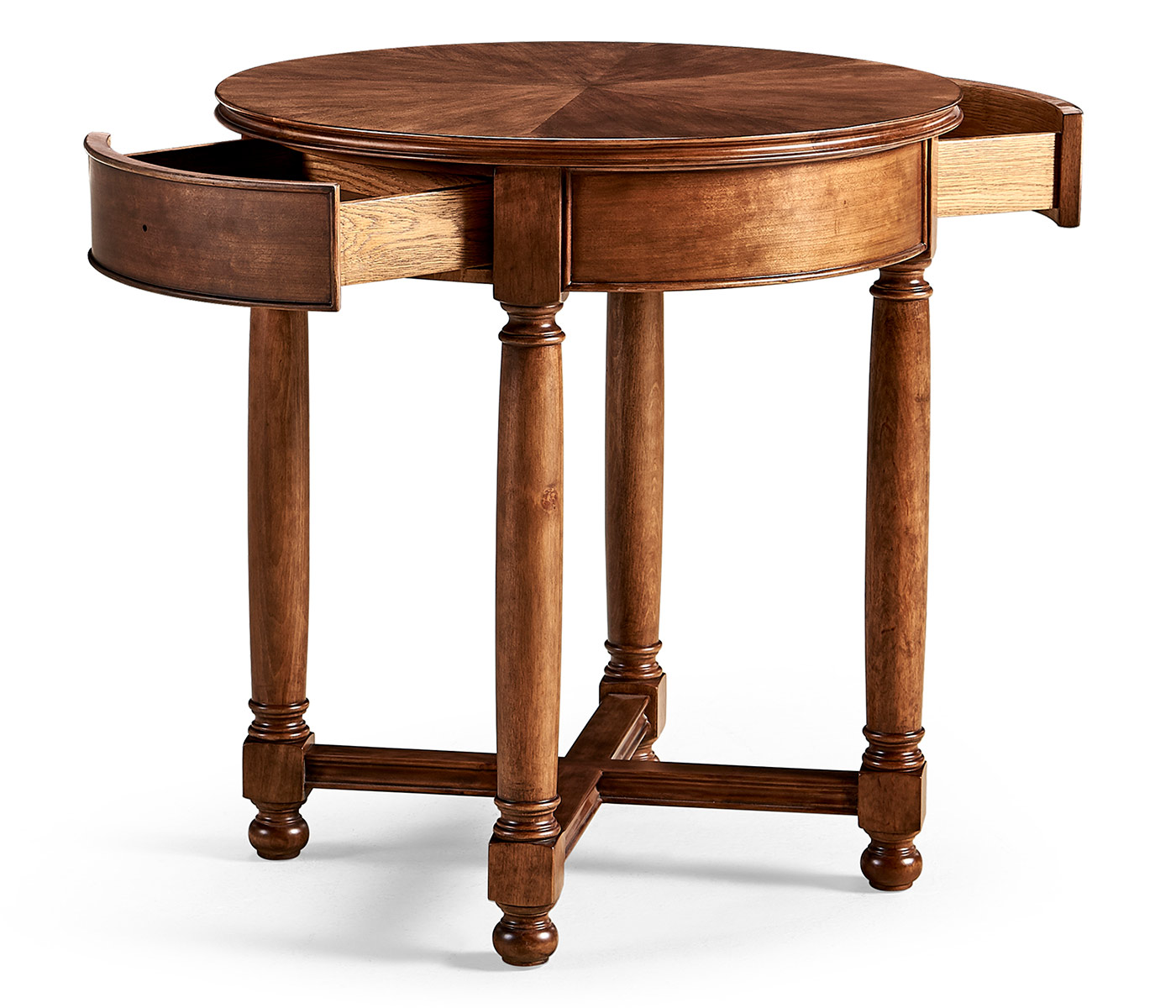 Round parquet topped side table for LDS - Taylorsville Temple