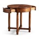 Round parquet topped side table for LDS - Taylorsville Temple