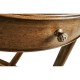 Round parquet topped side table