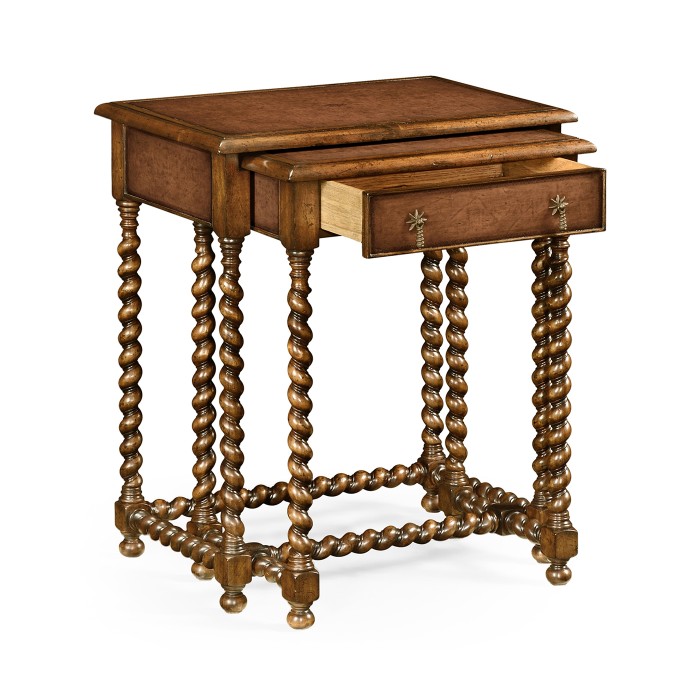Pair of Nesting Walnut Tables