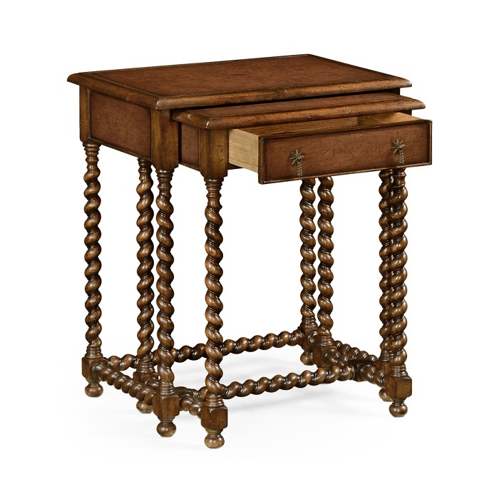 Pair of Nesting Walnut Tables