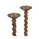 Pair of Twisted Walnut Candlesticks