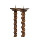 Pair of Twisted Walnut Candlesticks