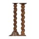 Pair of Twisted Walnut Candlesticks