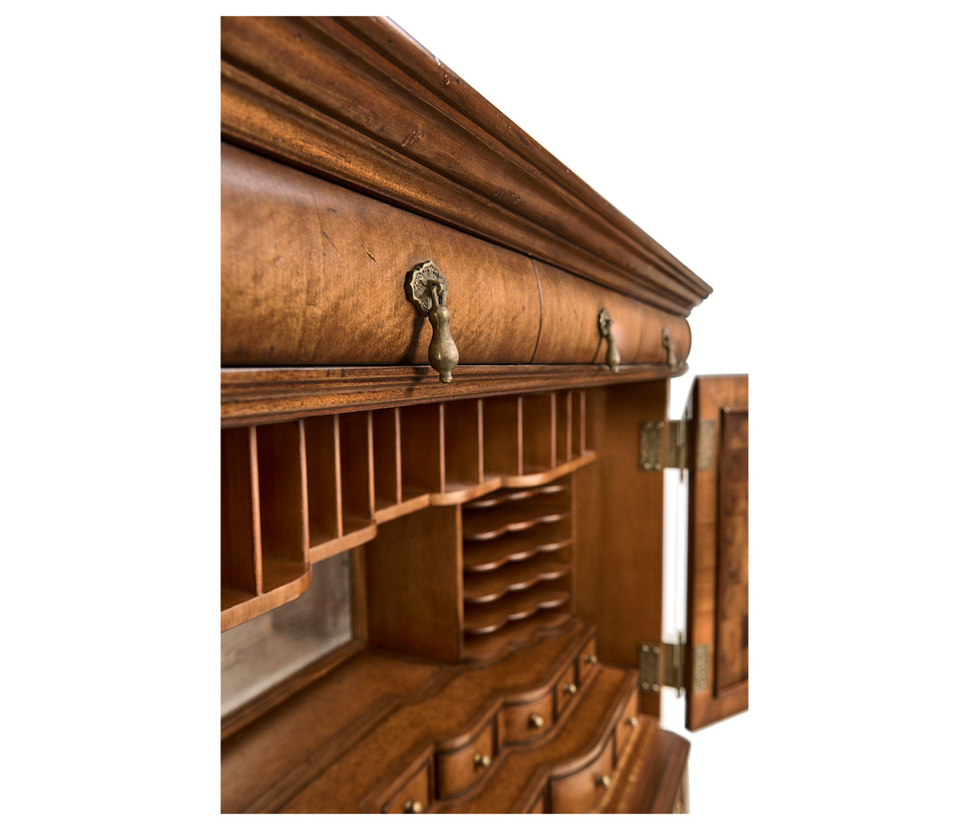 William & Mary Walnut & Oyster Secrétaire Cabinet 