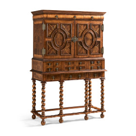 William & Mary Walnut & Oyster Secrétaire Cabinet 