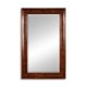 Walnut & oyster veneer rectangular mirror