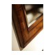 Walnut & oyster veneer rectangular mirror