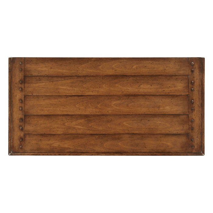 Walnut parquet chest of three drawers