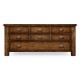 Square parquet coffee table with 14 drawers
