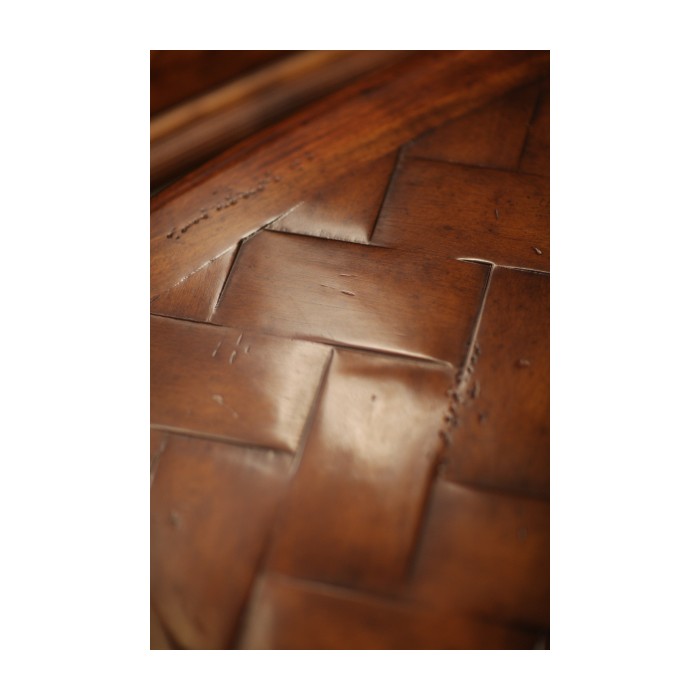 Square French provincial walnut coffee table