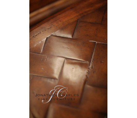 Square French provincial walnut coffee table