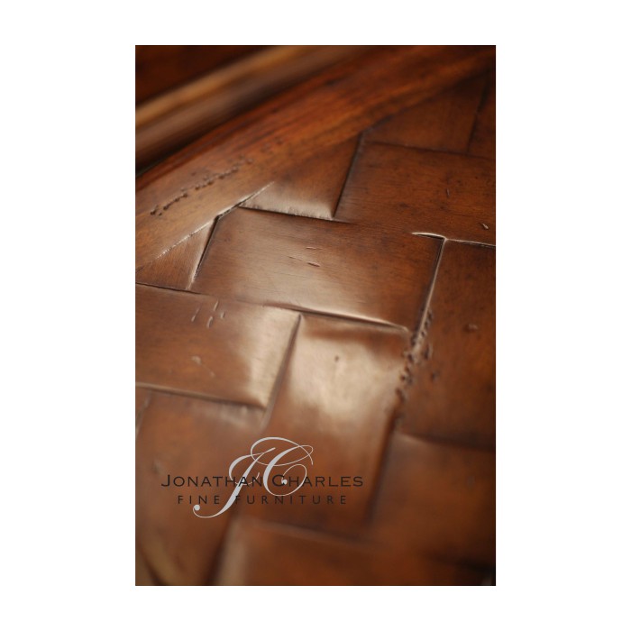 Square French provincial walnut coffee table