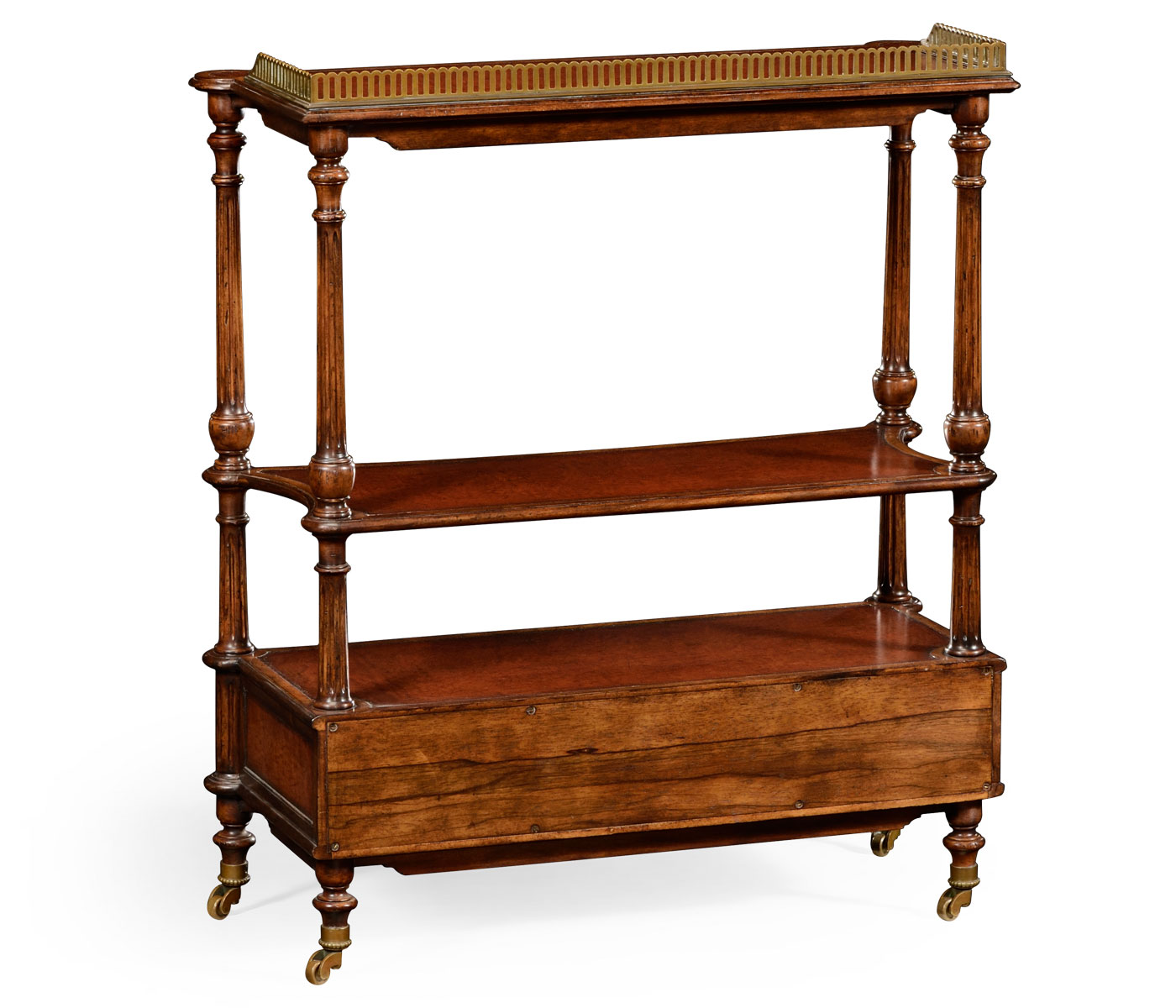 Victorian style three-tier rectangular étagère