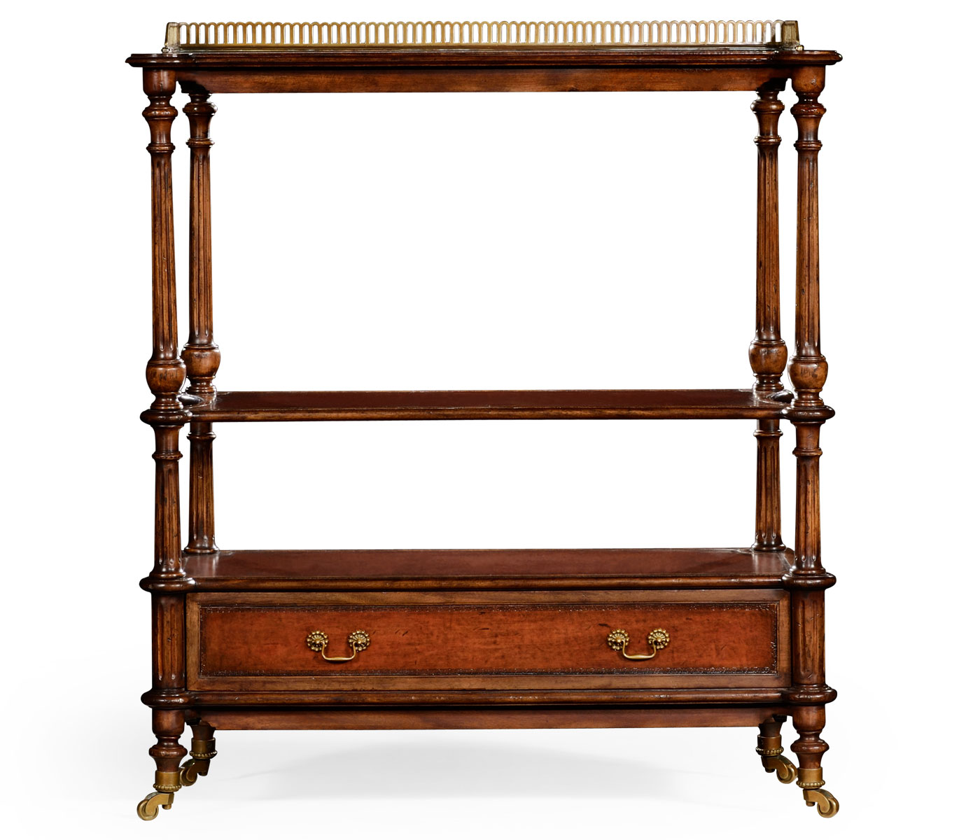 Victorian style three-tier rectangular étagère