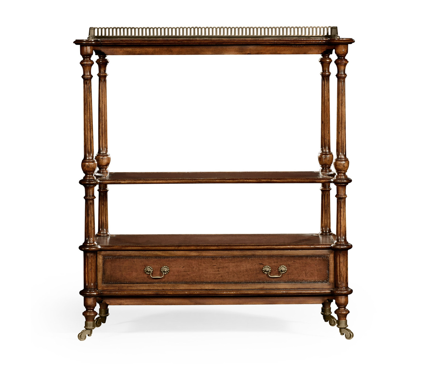 Victorian style three-tier rectangular étagère