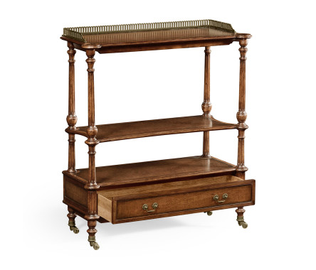 Victorian style three-tier rectangular étagère