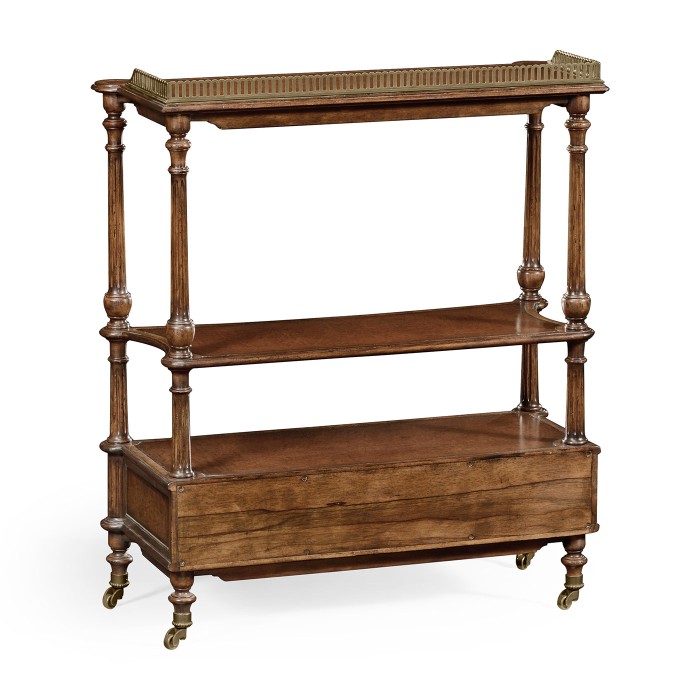 Victorian style three-tier rectangular étagère