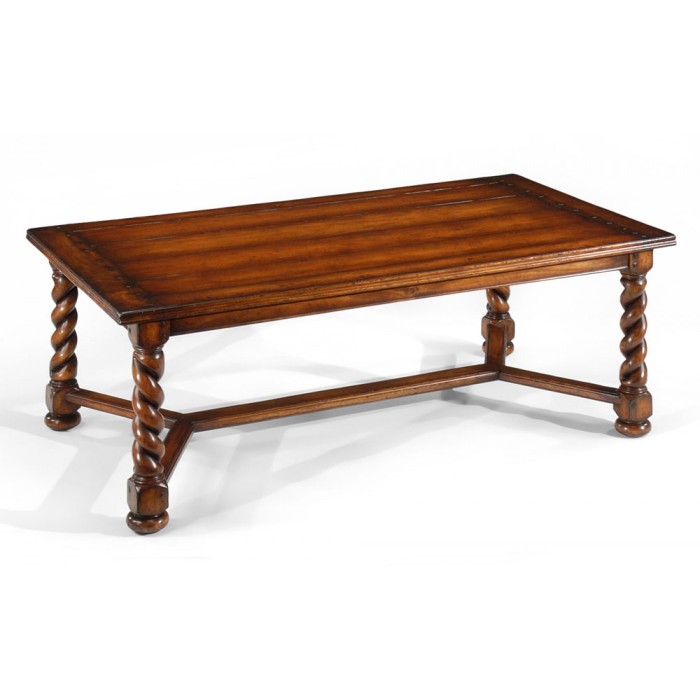 Parquet rectangular coffee table