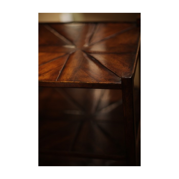Parquet three-tier shelf