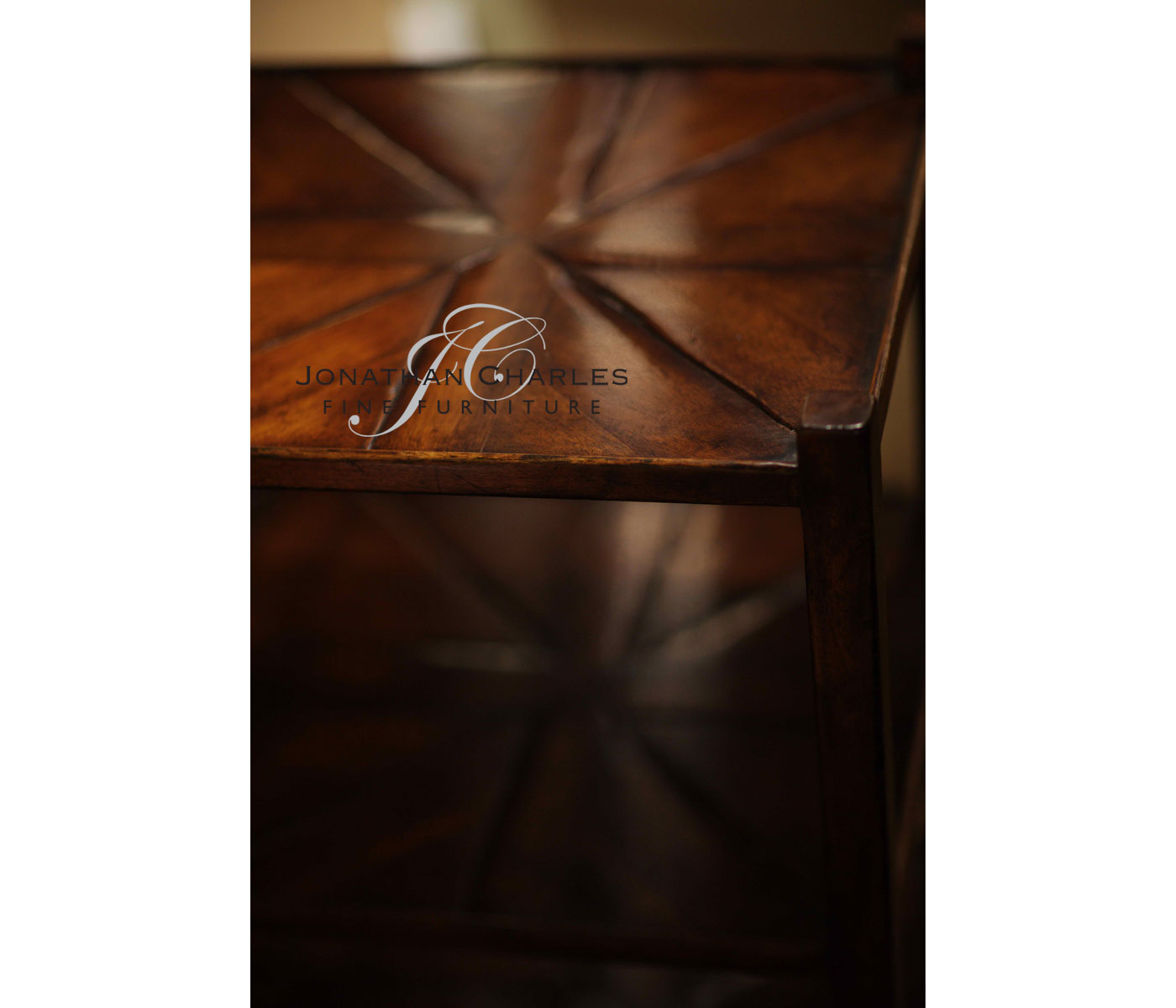 Parquet three-tier shelf
