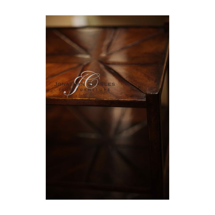 Parquet three-tier shelf