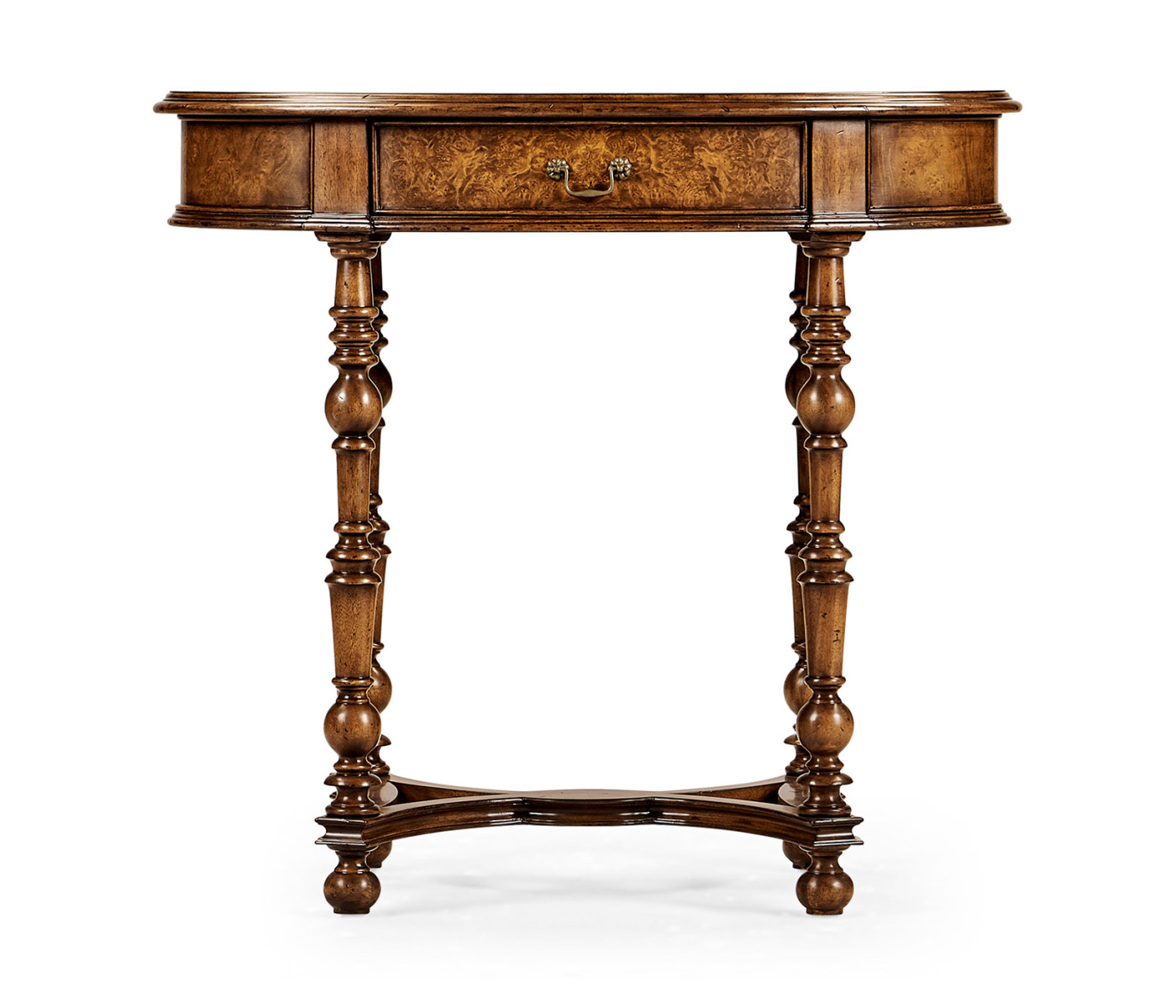 Oval marquetry side table