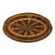 Oval marquetry side table