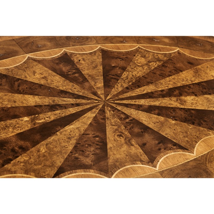 Oval marquetry side table
