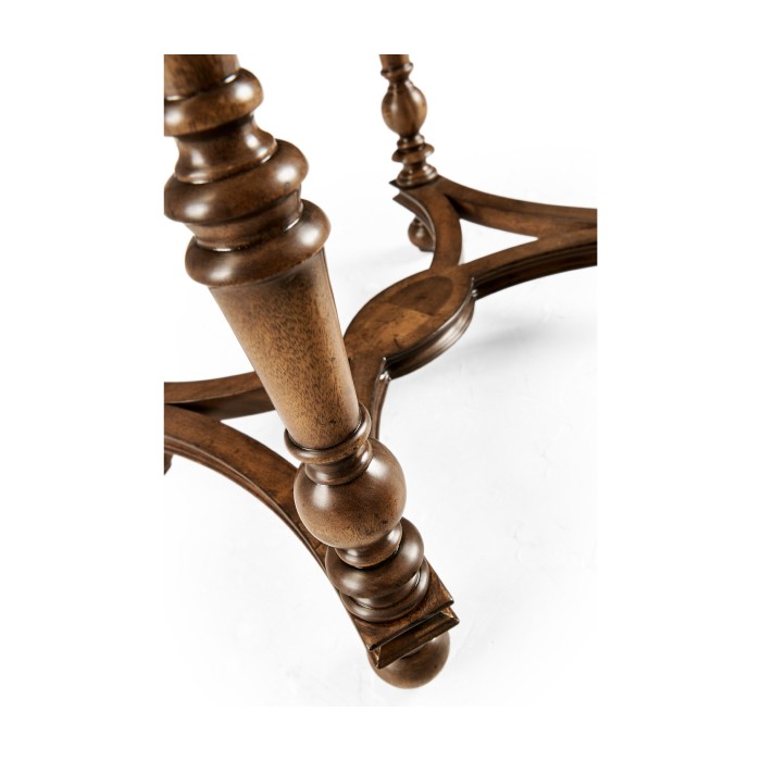 Oval marquetry side table