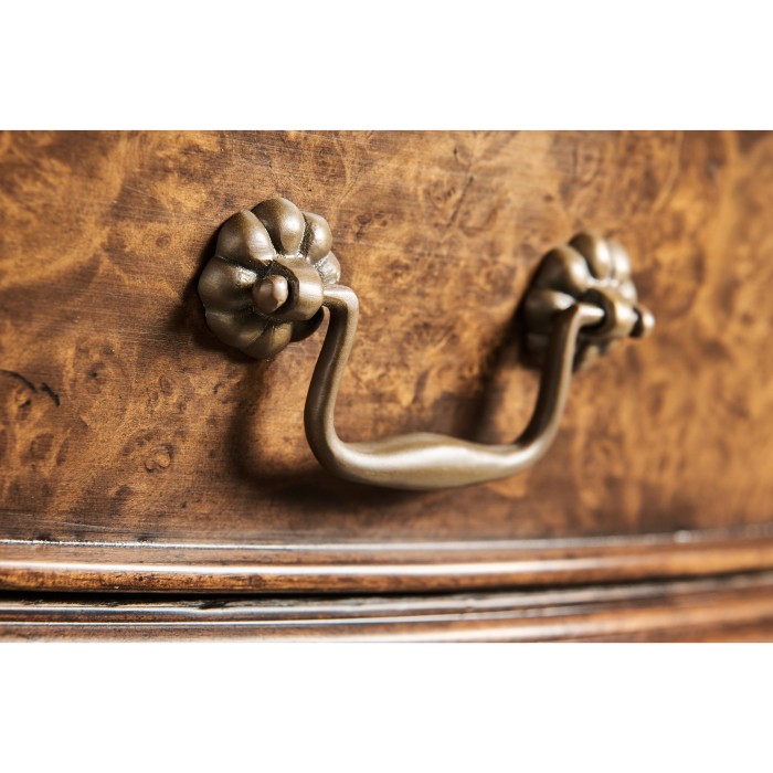 Oval marquetry side table