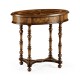 Oval marquetry side table