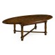 Oval parquet coffee table