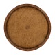 Leather inset round lamp table