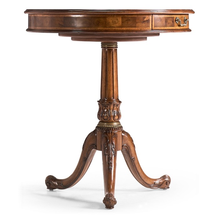 Oyster Veneer Lamp Table