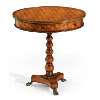 Parquetry lamp table