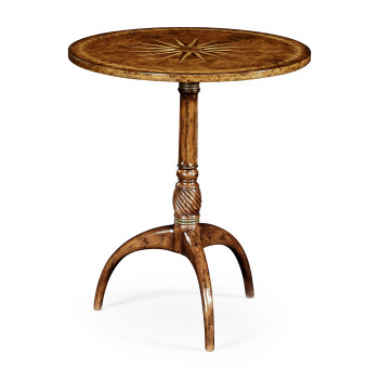 Small lamp table with starburst inlay