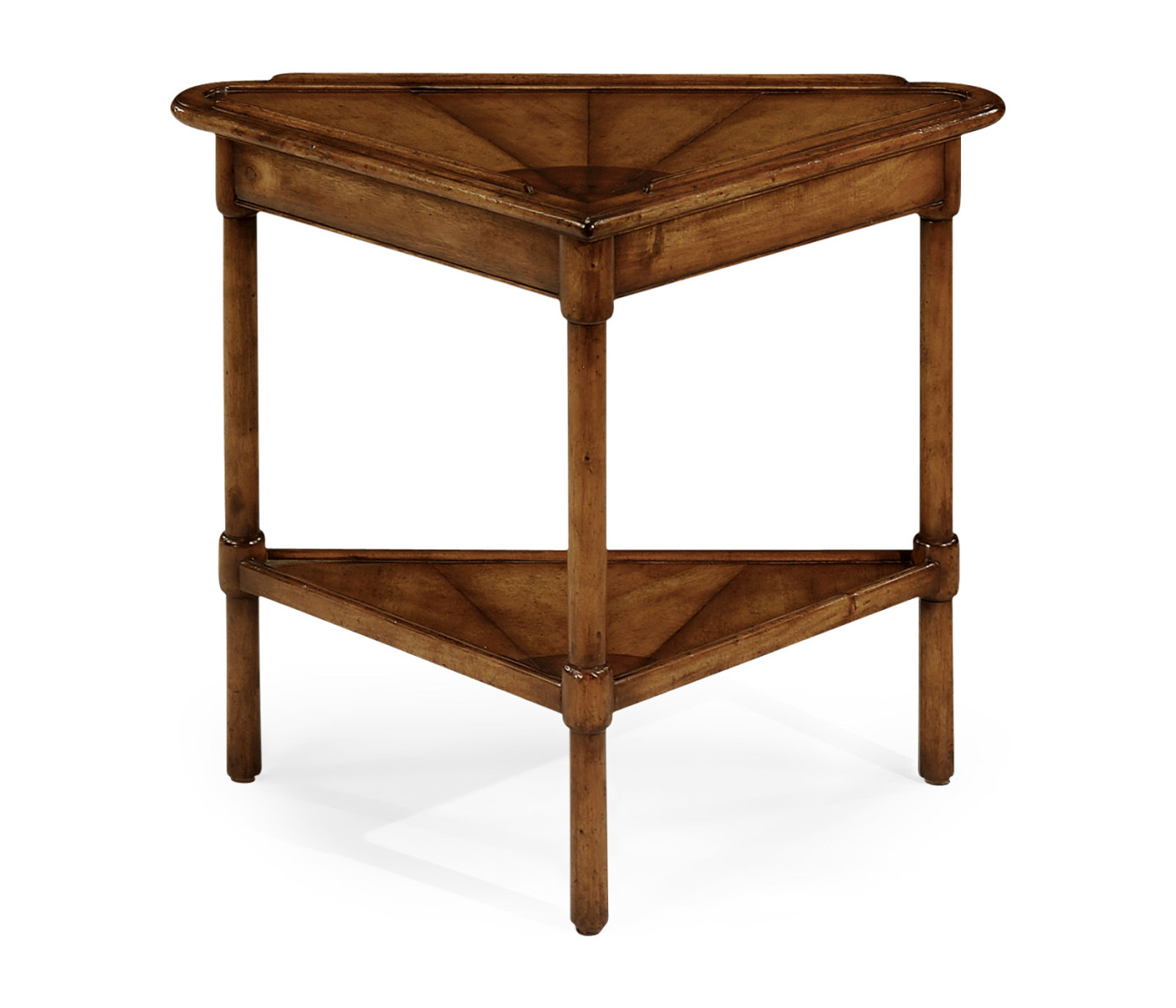 Rustic walnut corner table