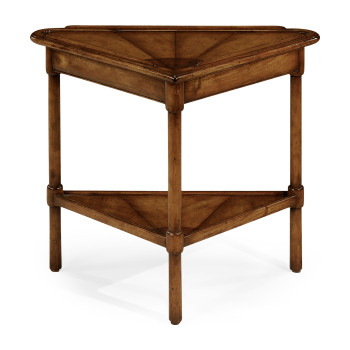 Rustic walnut corner table