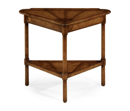 Rustic walnut corner table