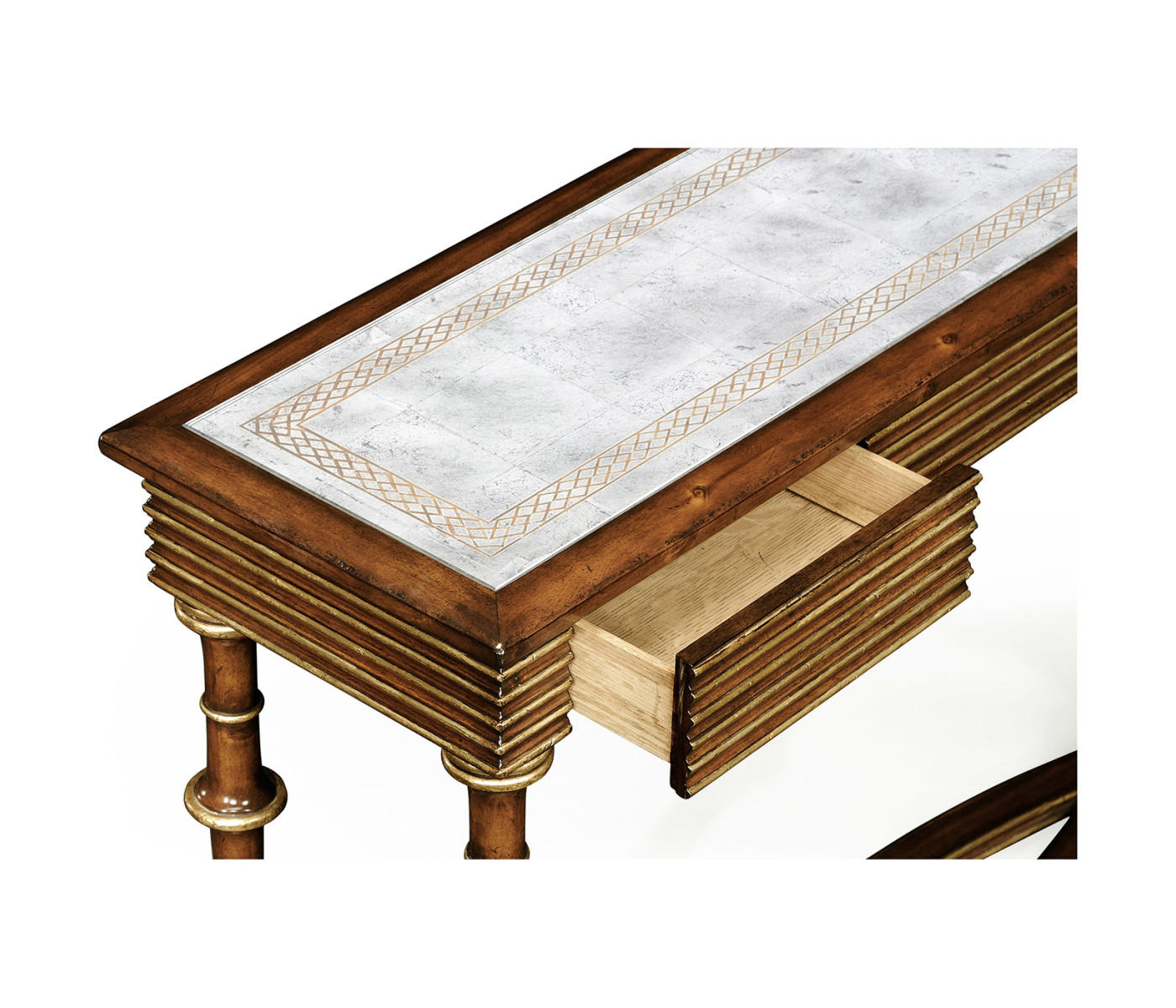 Églomisé & walnut console