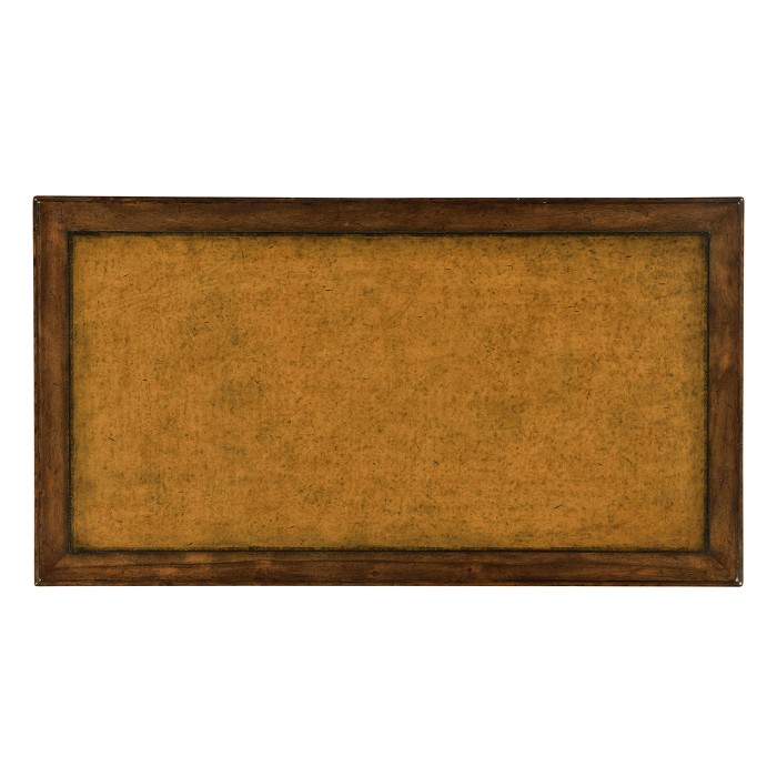 Leather & walnut turned desk