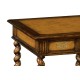 Leather & walnut turned desk