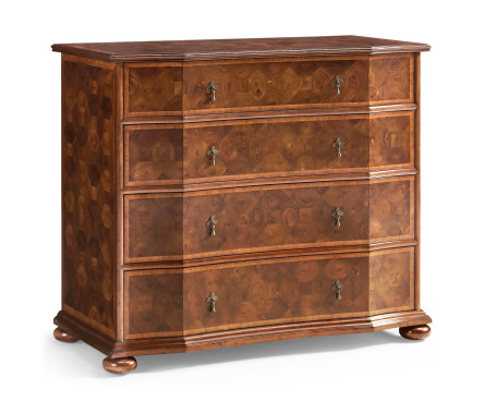 Oyster Veneer Large Chest of Drawers