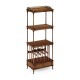 Walnut Three-Tier Étagère with Single Canterbury